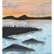 Orange Landscape Print
